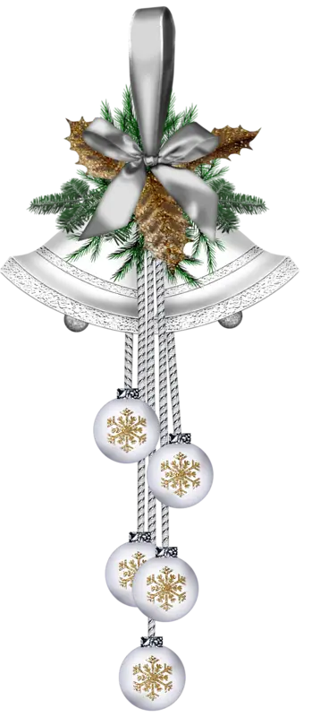Silver Christmas Bell Decoration