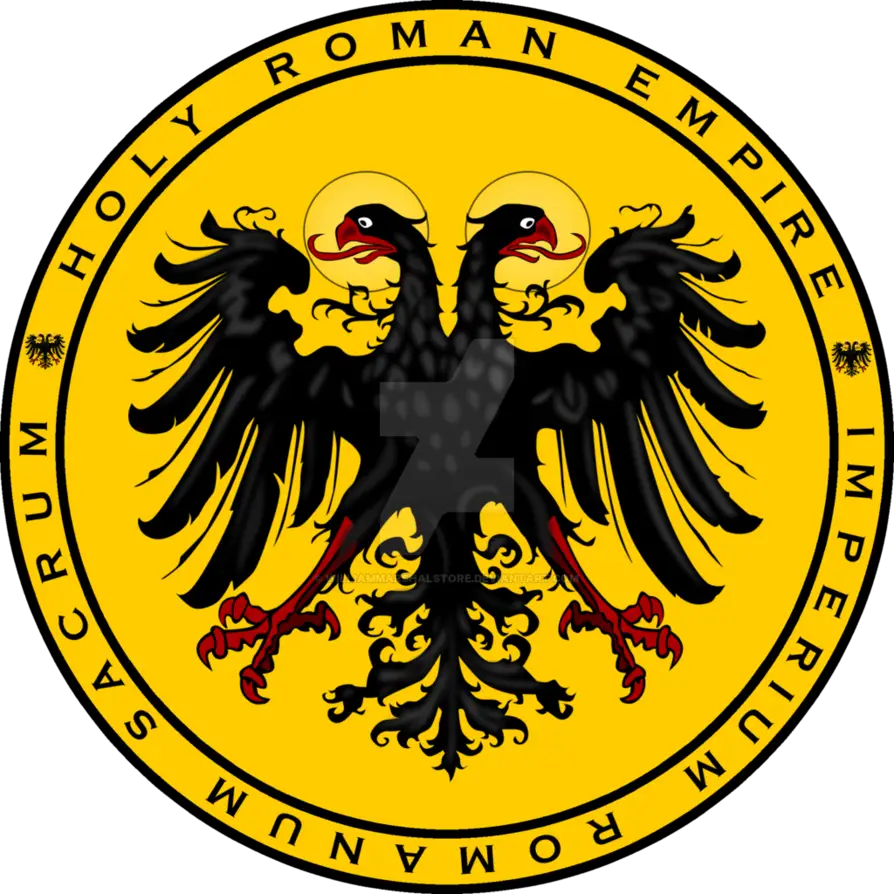 Holy Roman Empire Emblem with Double-Headed Eagle