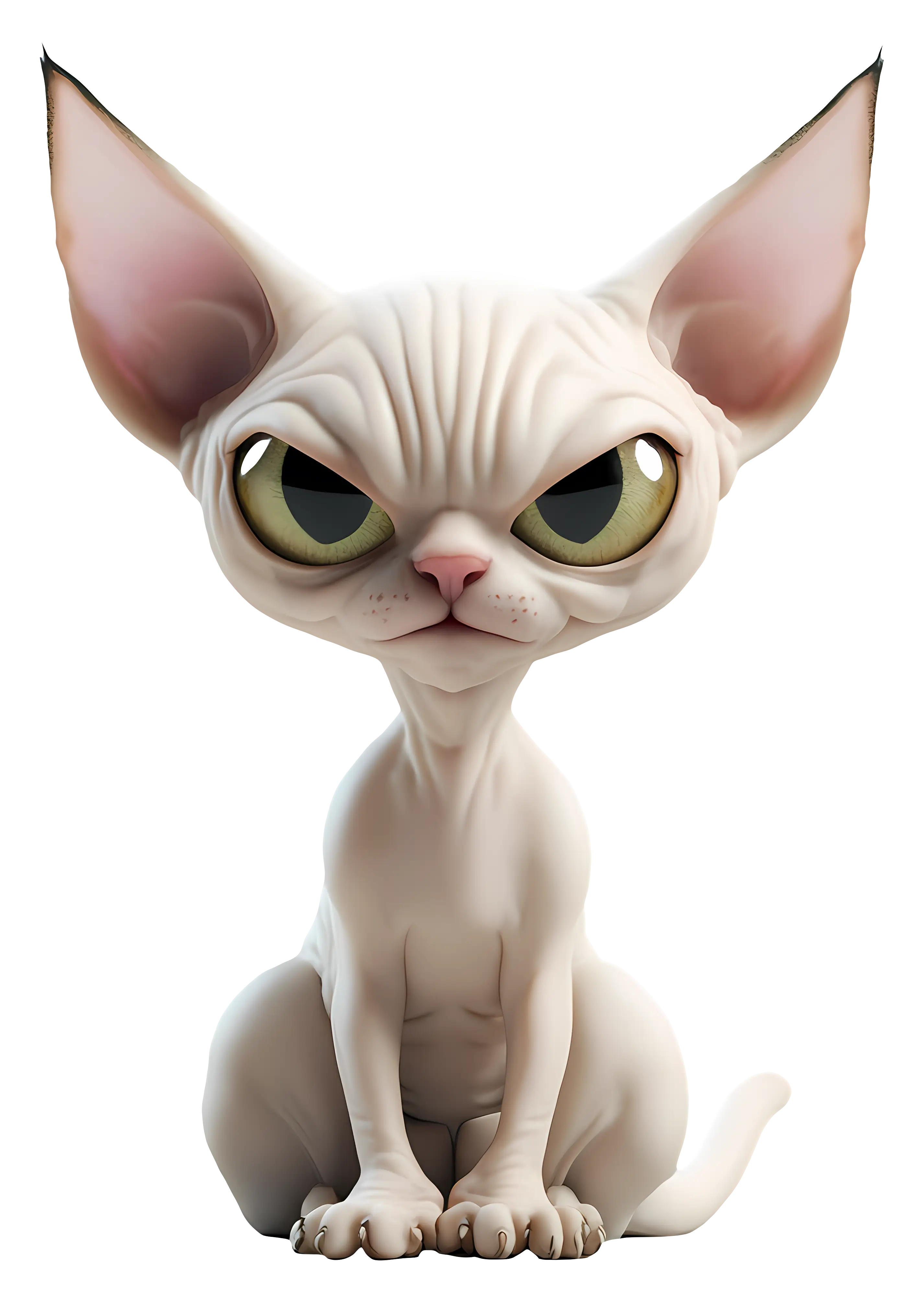 Sphynx Cat with Big Eyes