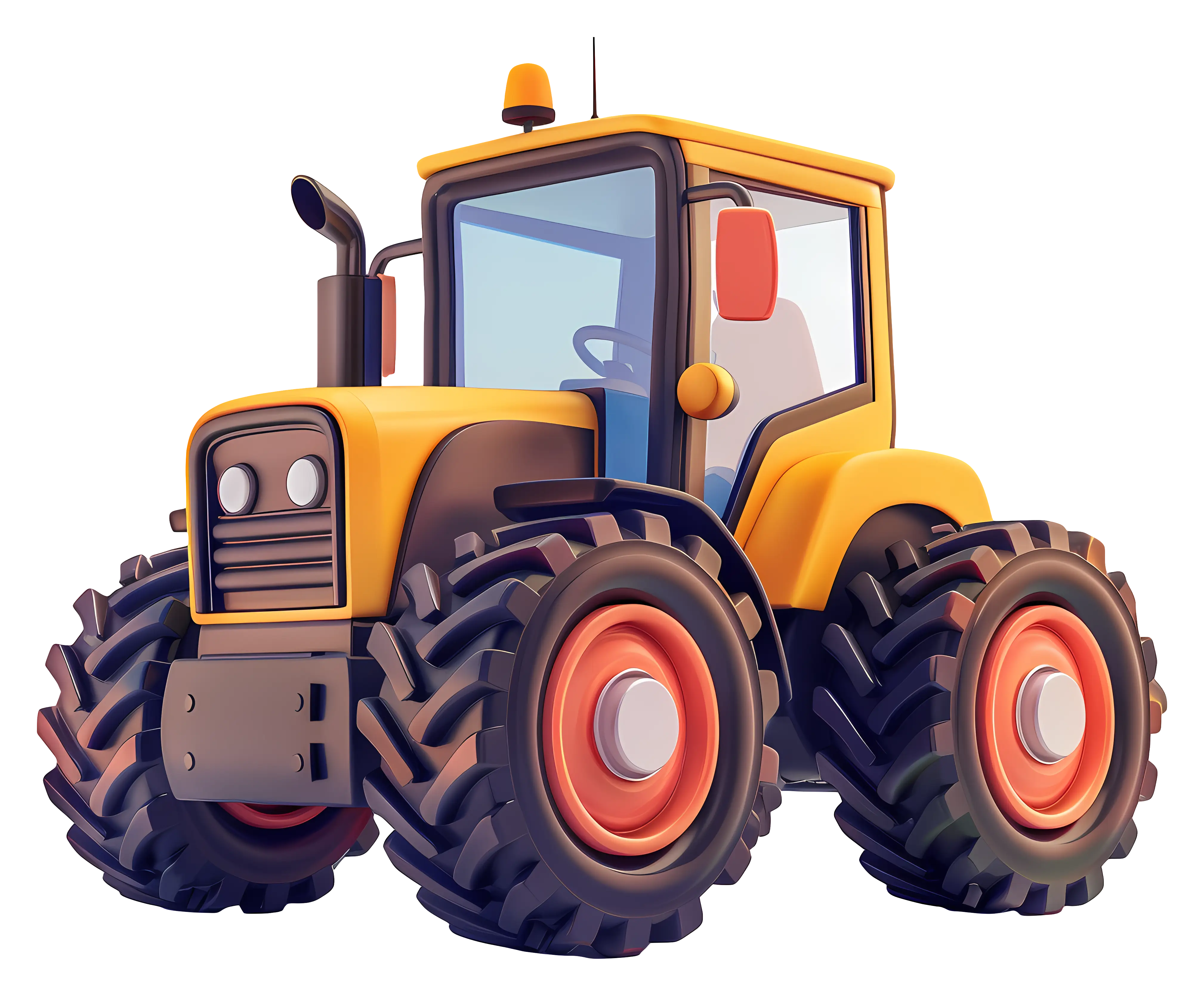 Yellow Tractor for Agricultural Use
