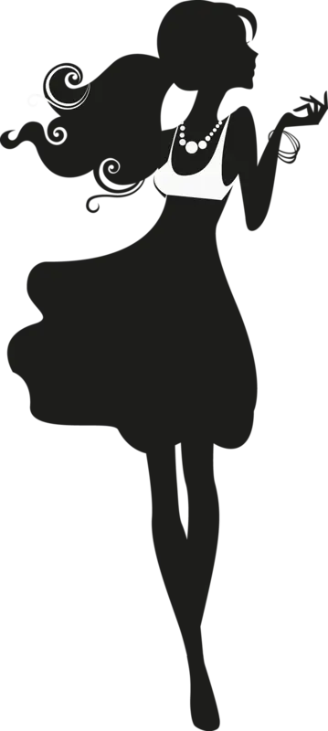 Elegant Silhouette of a Stylish Woman