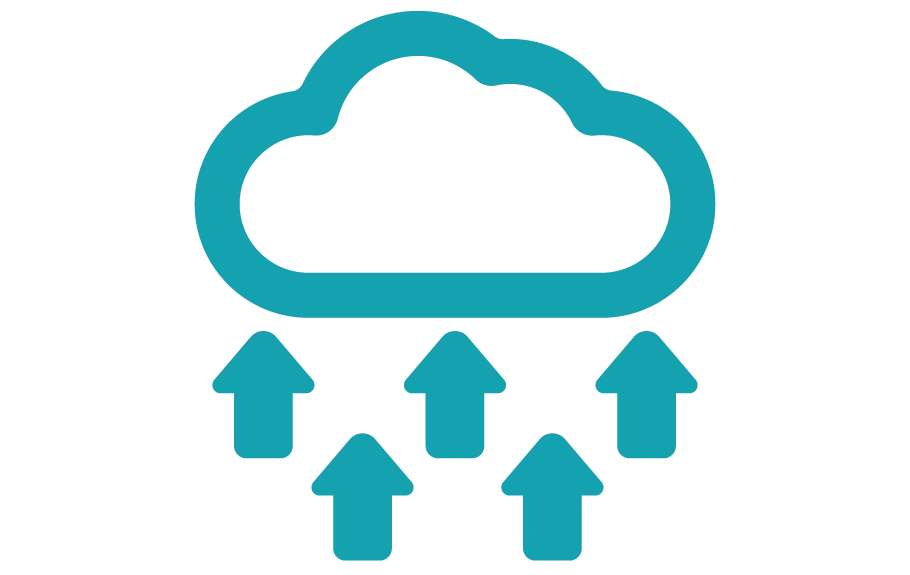 Cloud with Upward Arrows