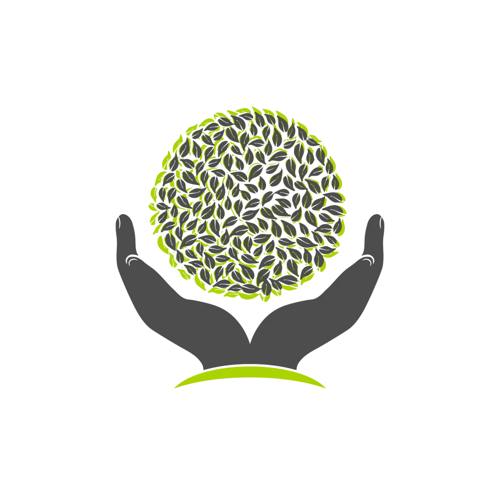 Hands Holding an Eco-Friendly Sphere Symbol