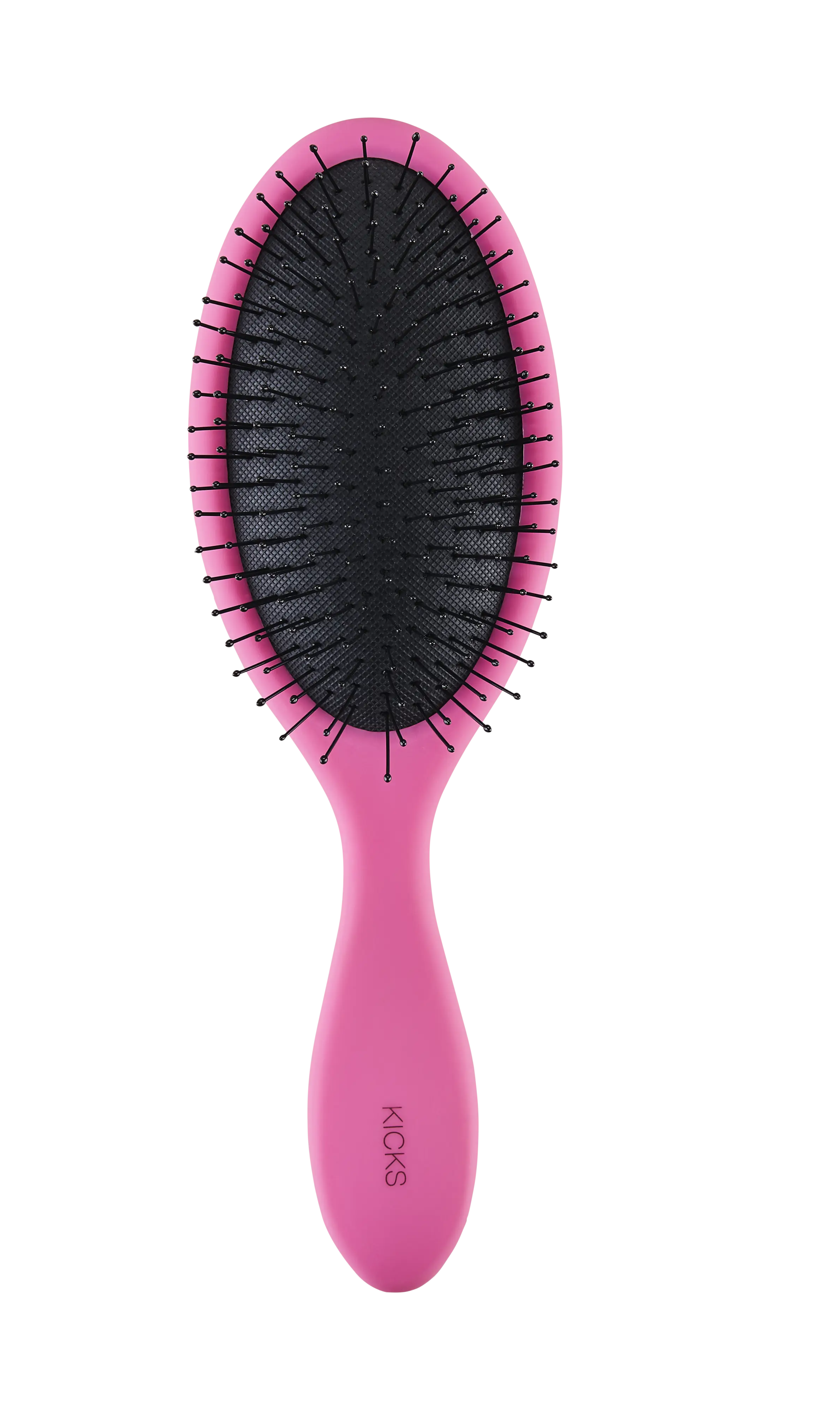 Pink Hairbrush with Black Bristles for Hair Care