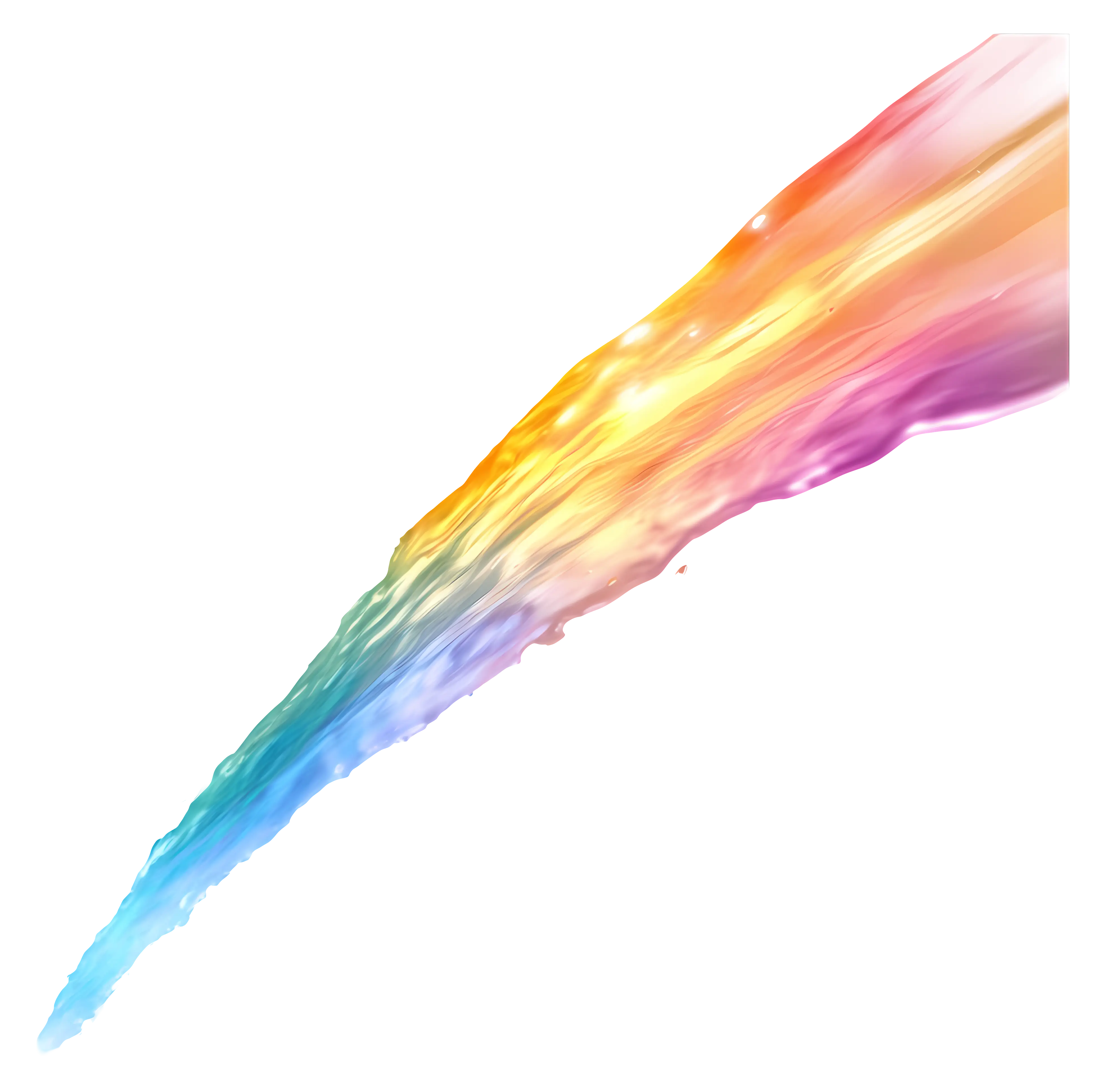 Colorful Abstract Paint Stroke with Rainbow Gradient