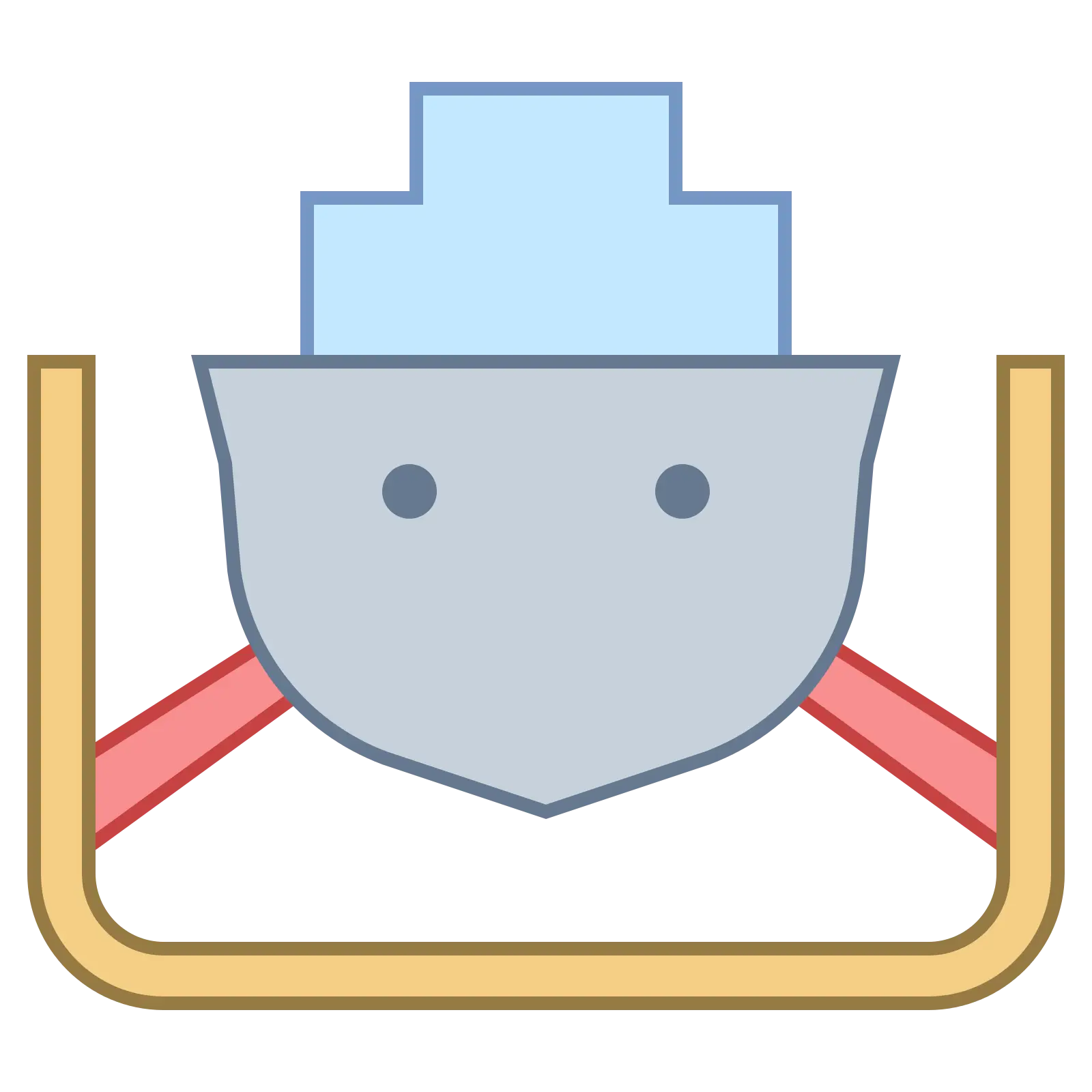 Simple Ship in Dock Illustration