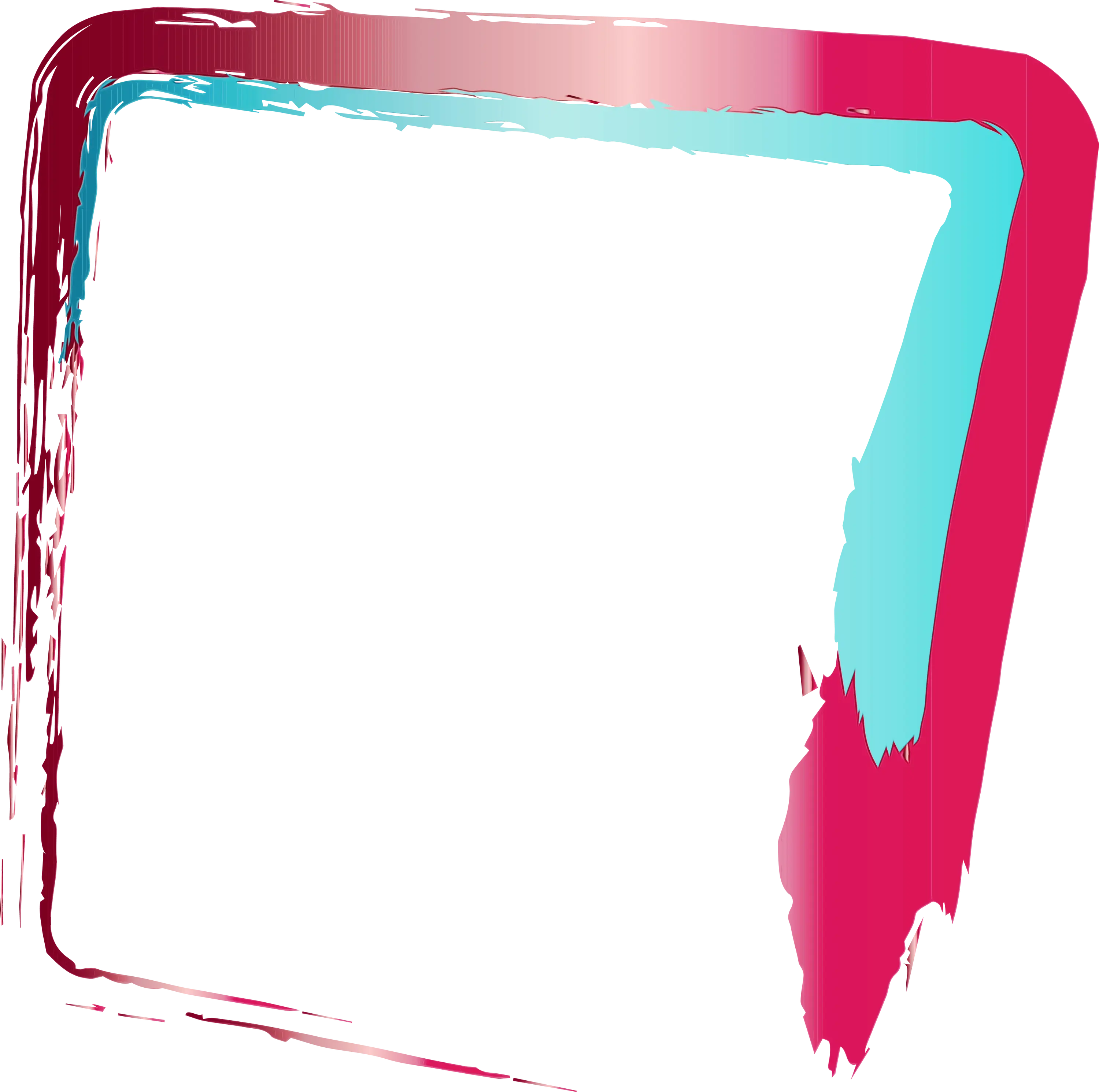 Colorful Brushstroke Border for Design