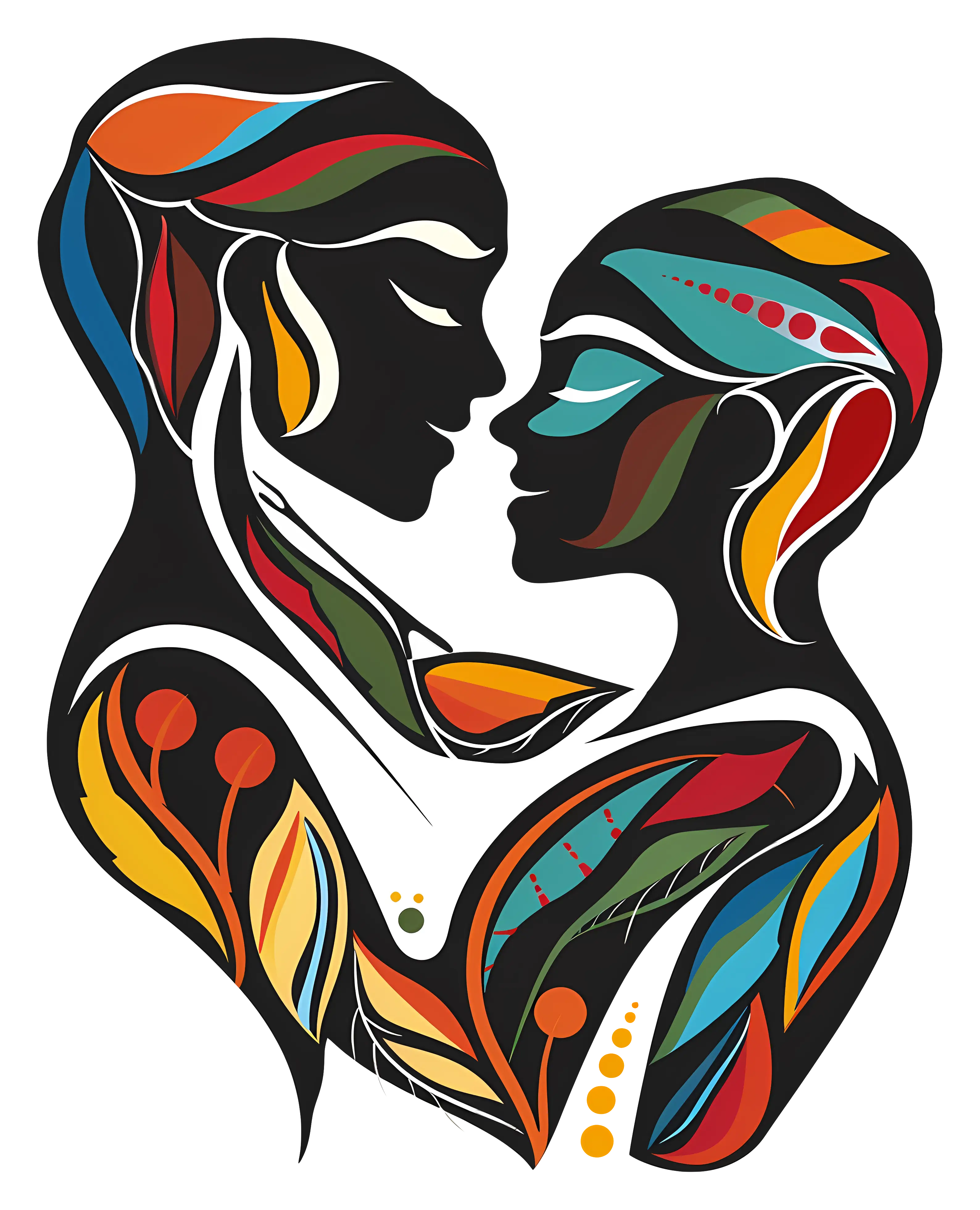 Colorful Couple Art