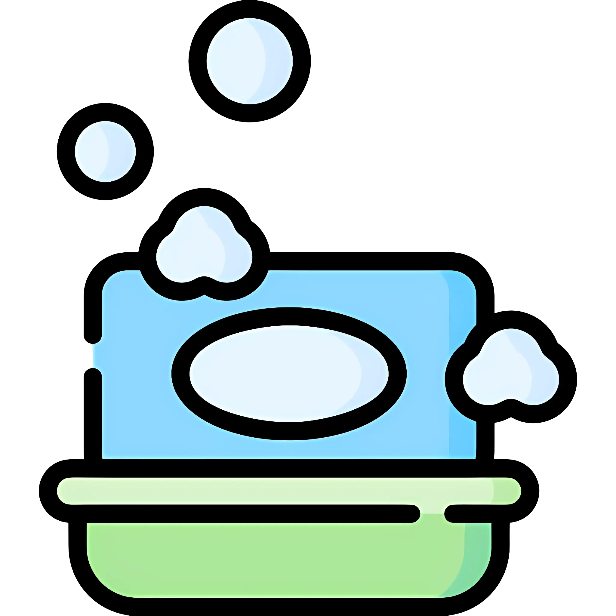 Soap with bubbles