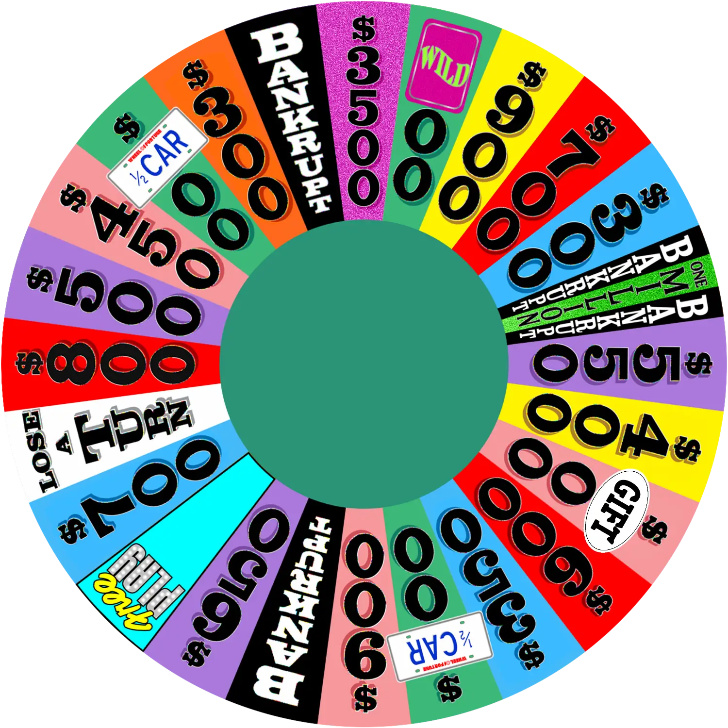 Colorful Wheel of Fortune Graphic