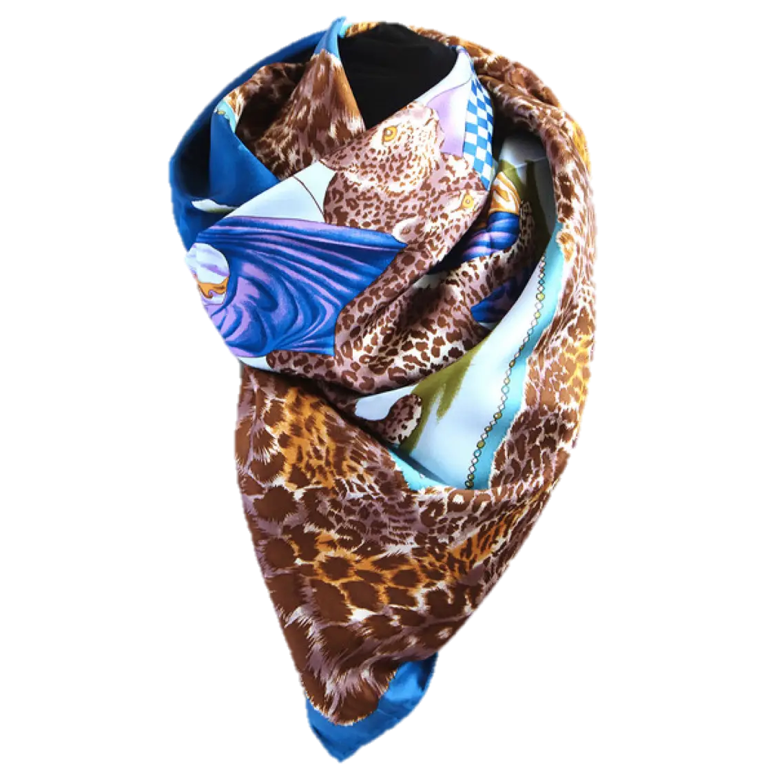 Elegant Patterned Silk Scarf