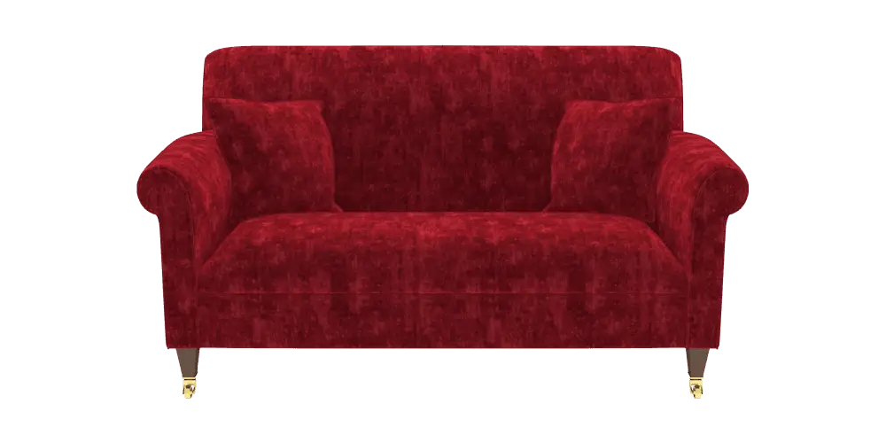 Red Sofa with Cushions Illustration