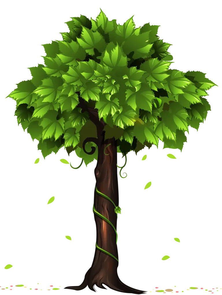 Tree with Green Full Foliage Illustration