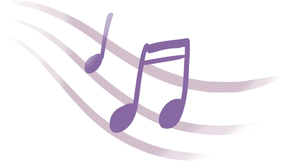 Purple Musical Notes Illustration