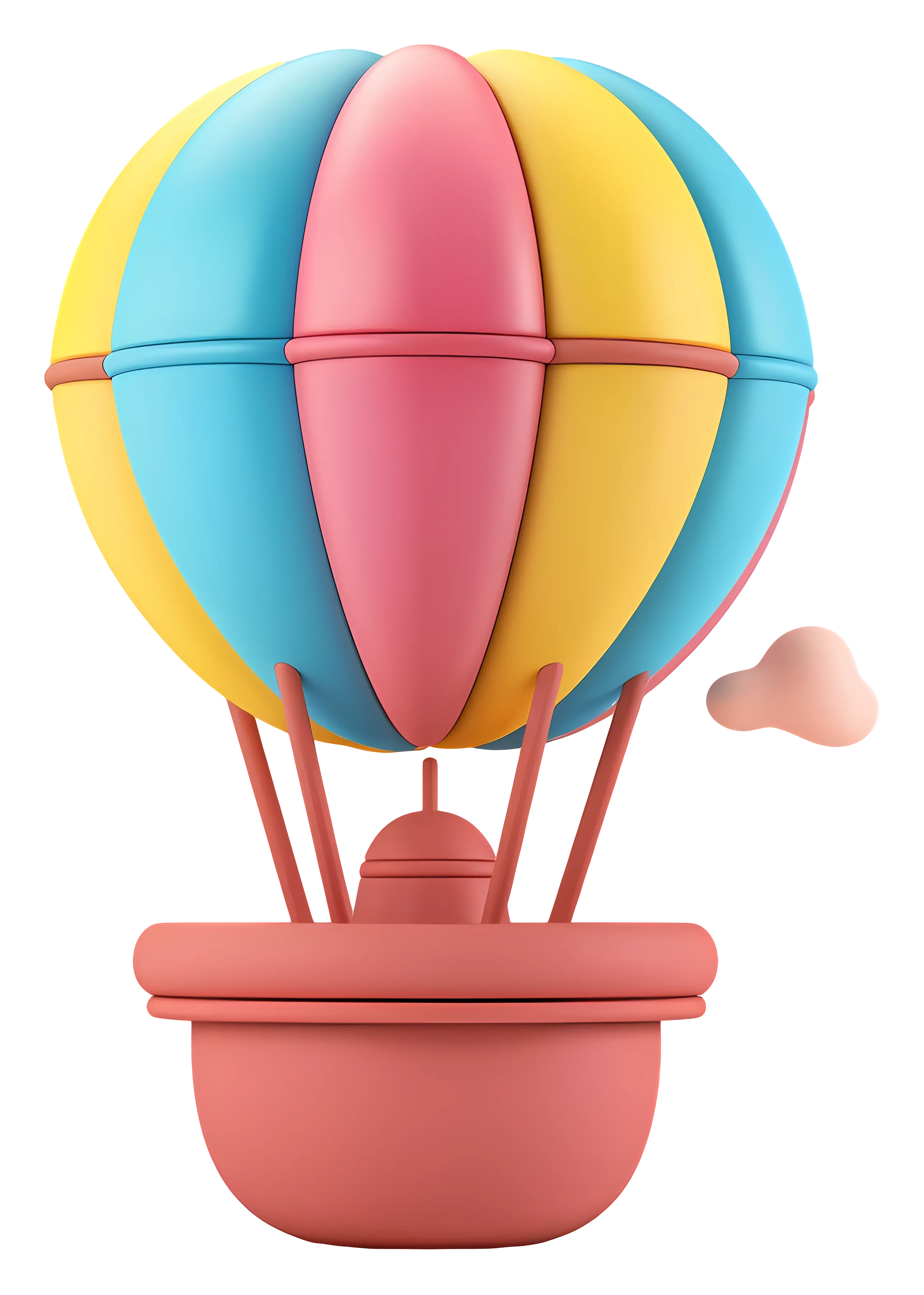 3D Colorful Hot Air Balloon Design