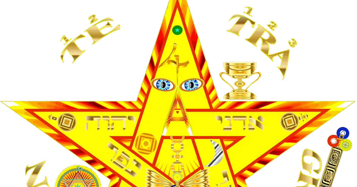 Yellow Star with Geometric Design