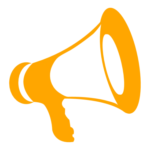 Illustration of an Orange Megaphone