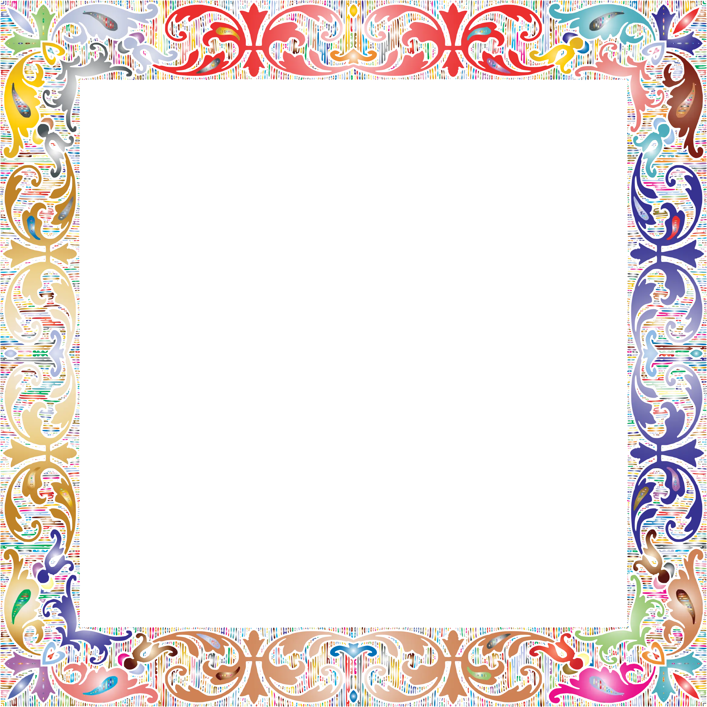 Colorful Floral Pattern Frame