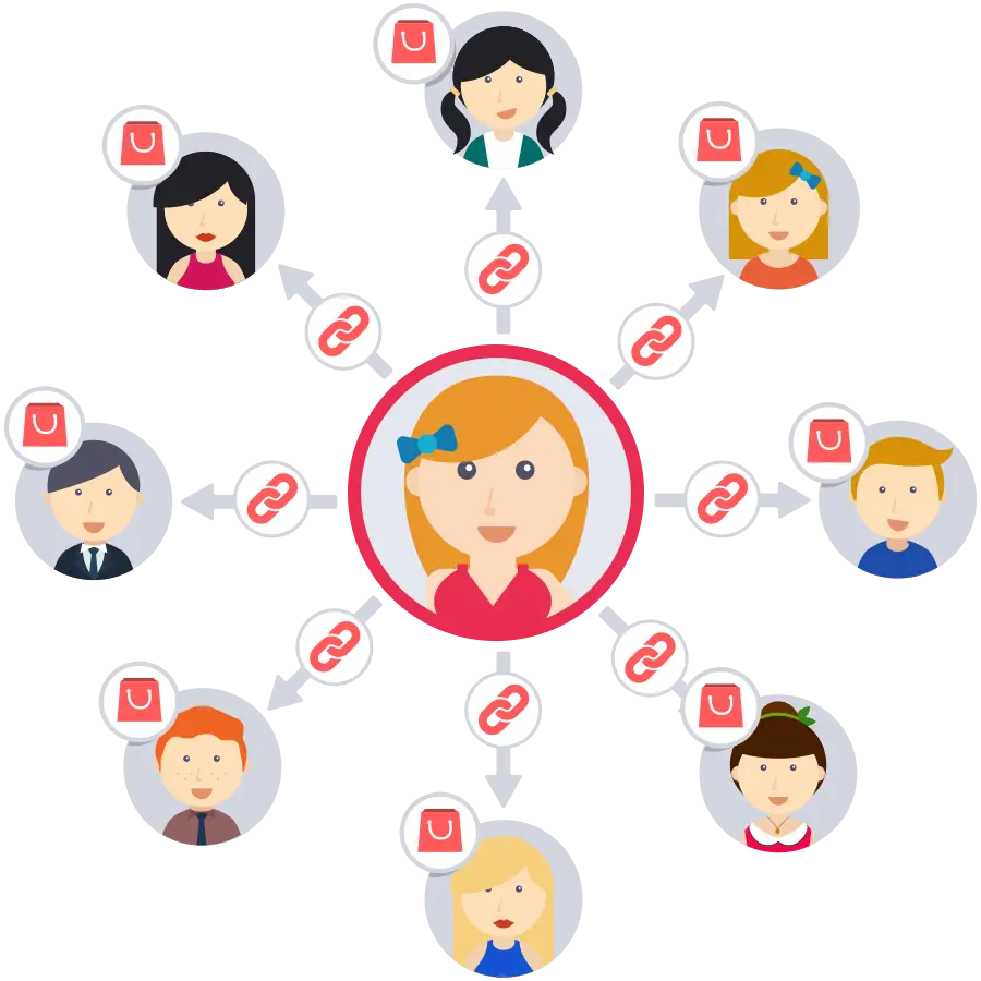 Illustration of a Network of People