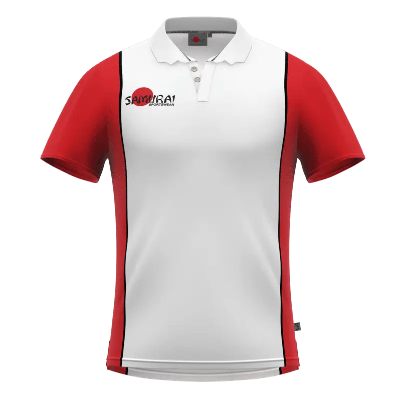 Red and White Polo Shirt