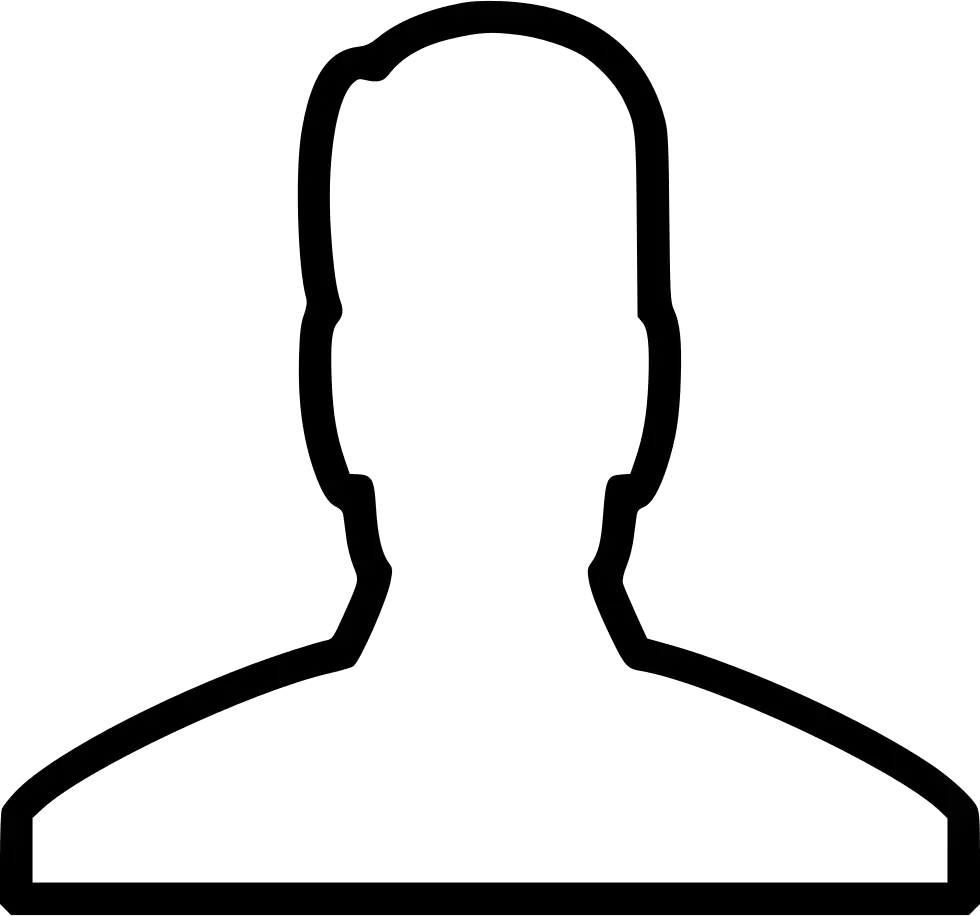 Black Person Outline Icon