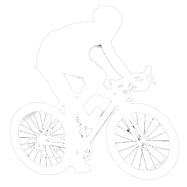 Cyclist Silhouette Riding a Bicycle