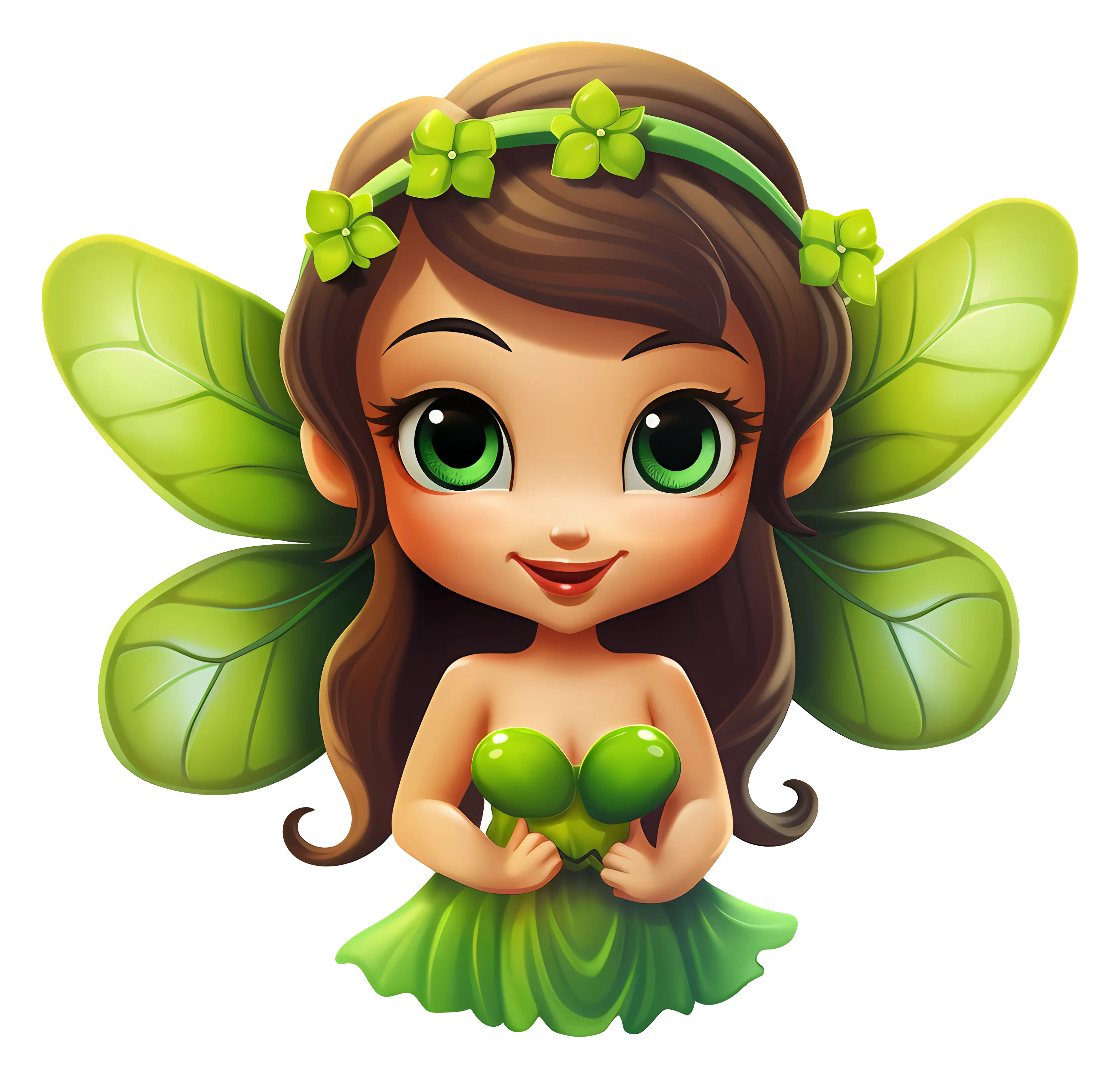 Green Fairy Cartoon Illustration