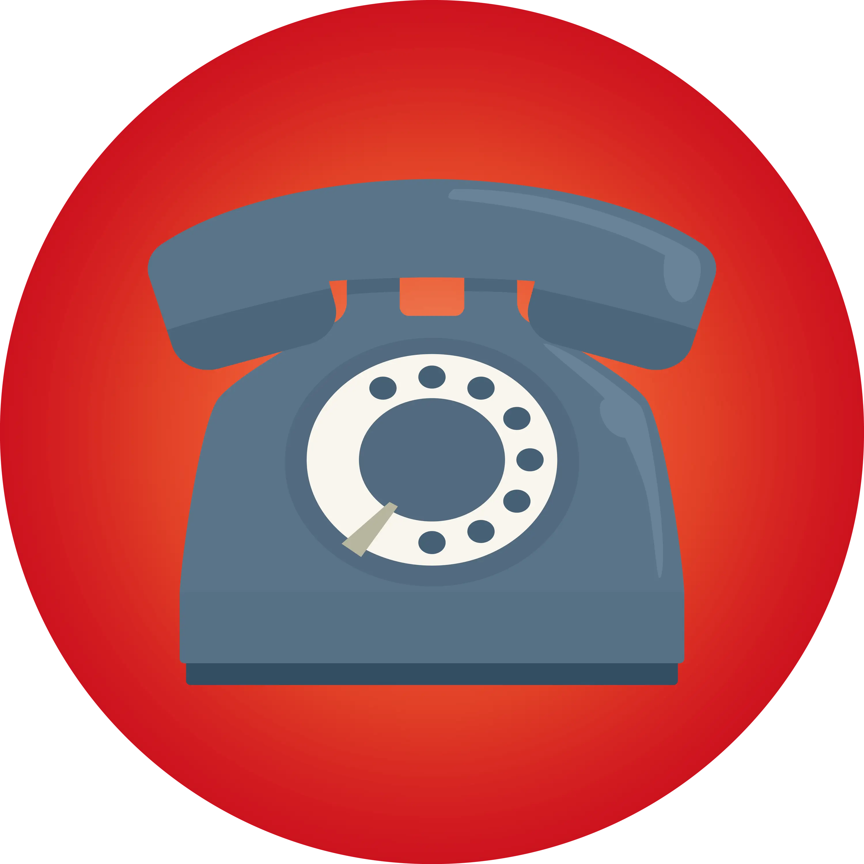 Illustration of Vintage Rotary Telephone