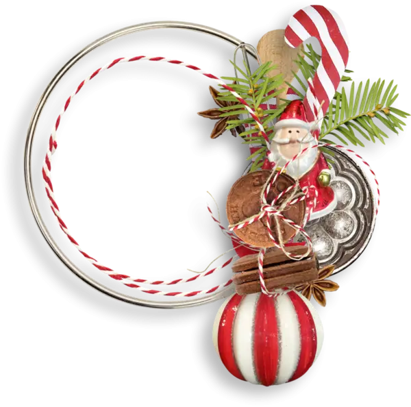 Festive Christmas Decoration with Santa and Ornament