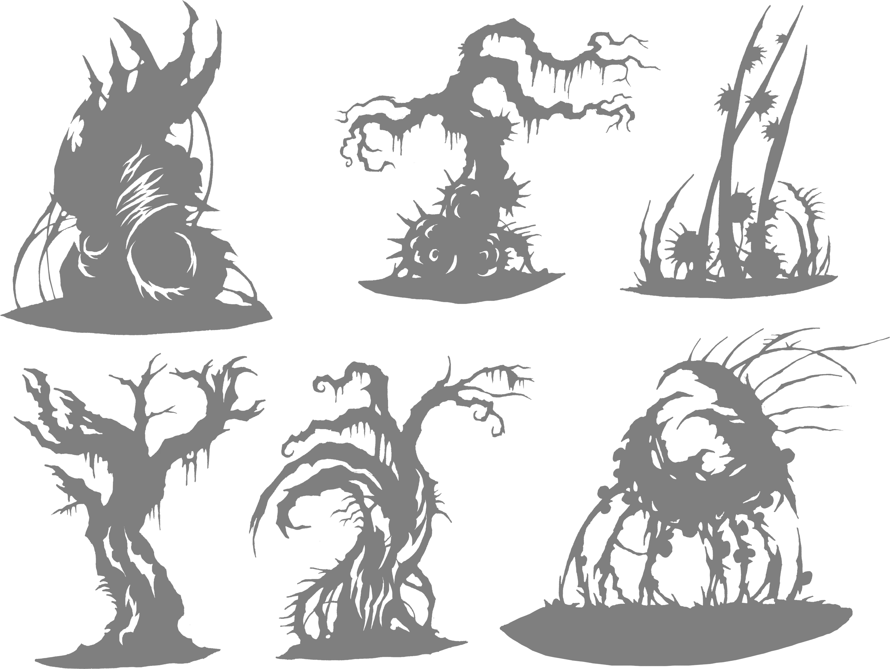 Spooky Tree Silhouettes