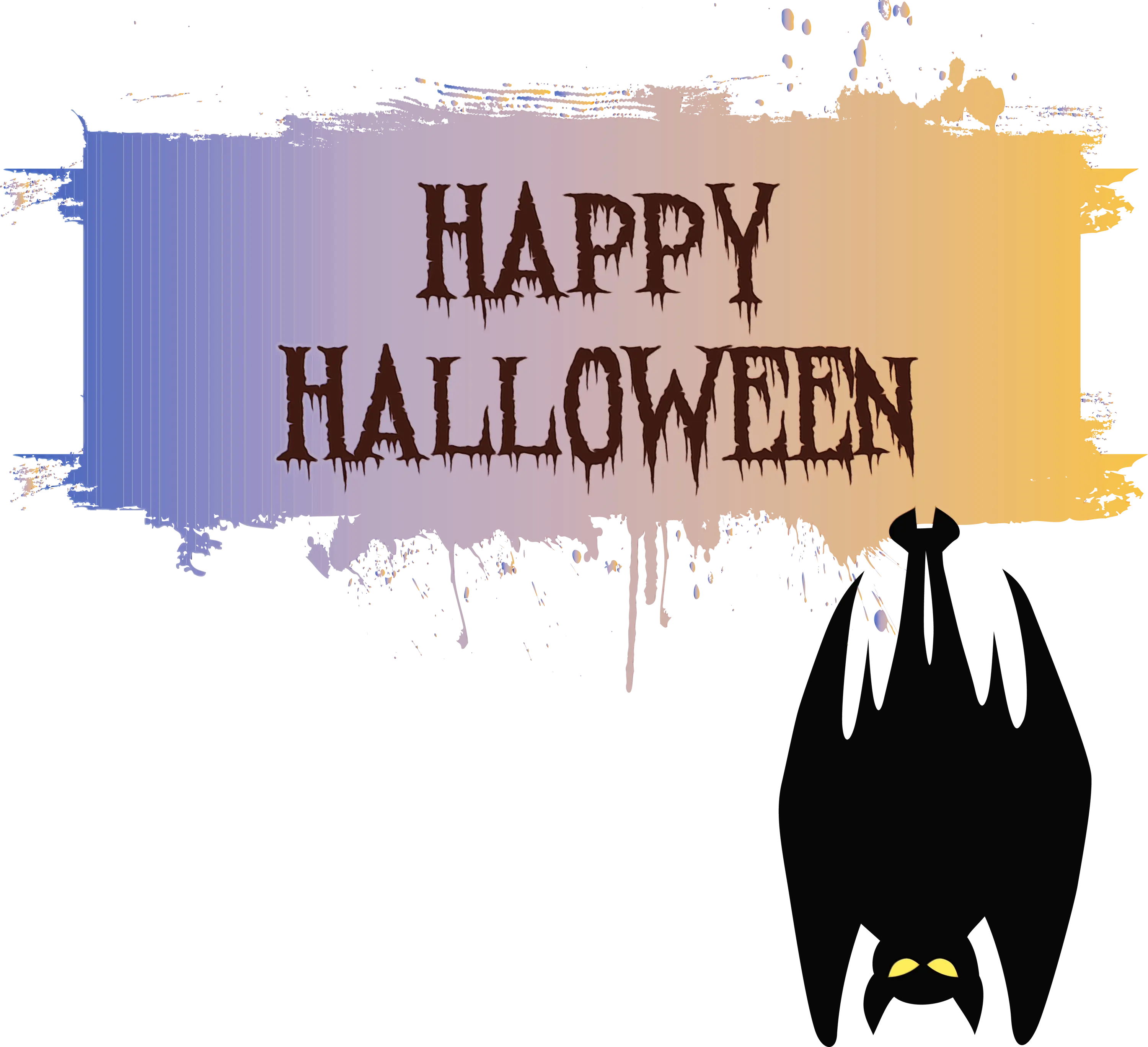 Happy Halloween Design with Bat