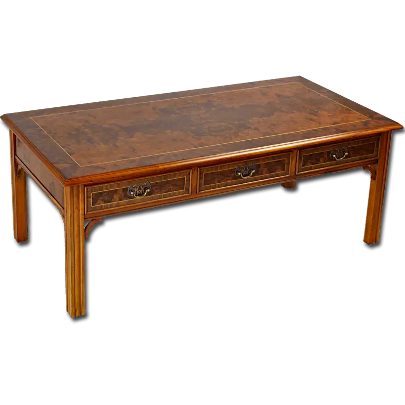 Classic Wooden Coffee Table with Drawers