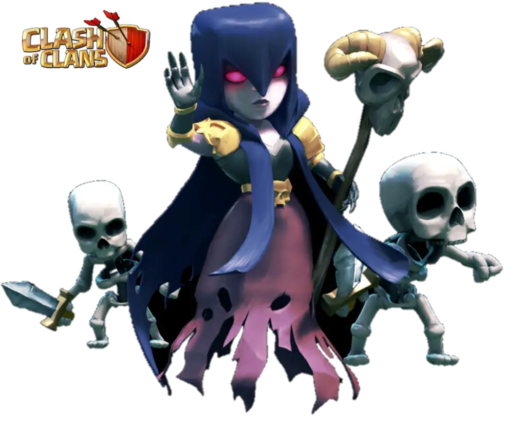 Clash of Clans Witch and Skeletons