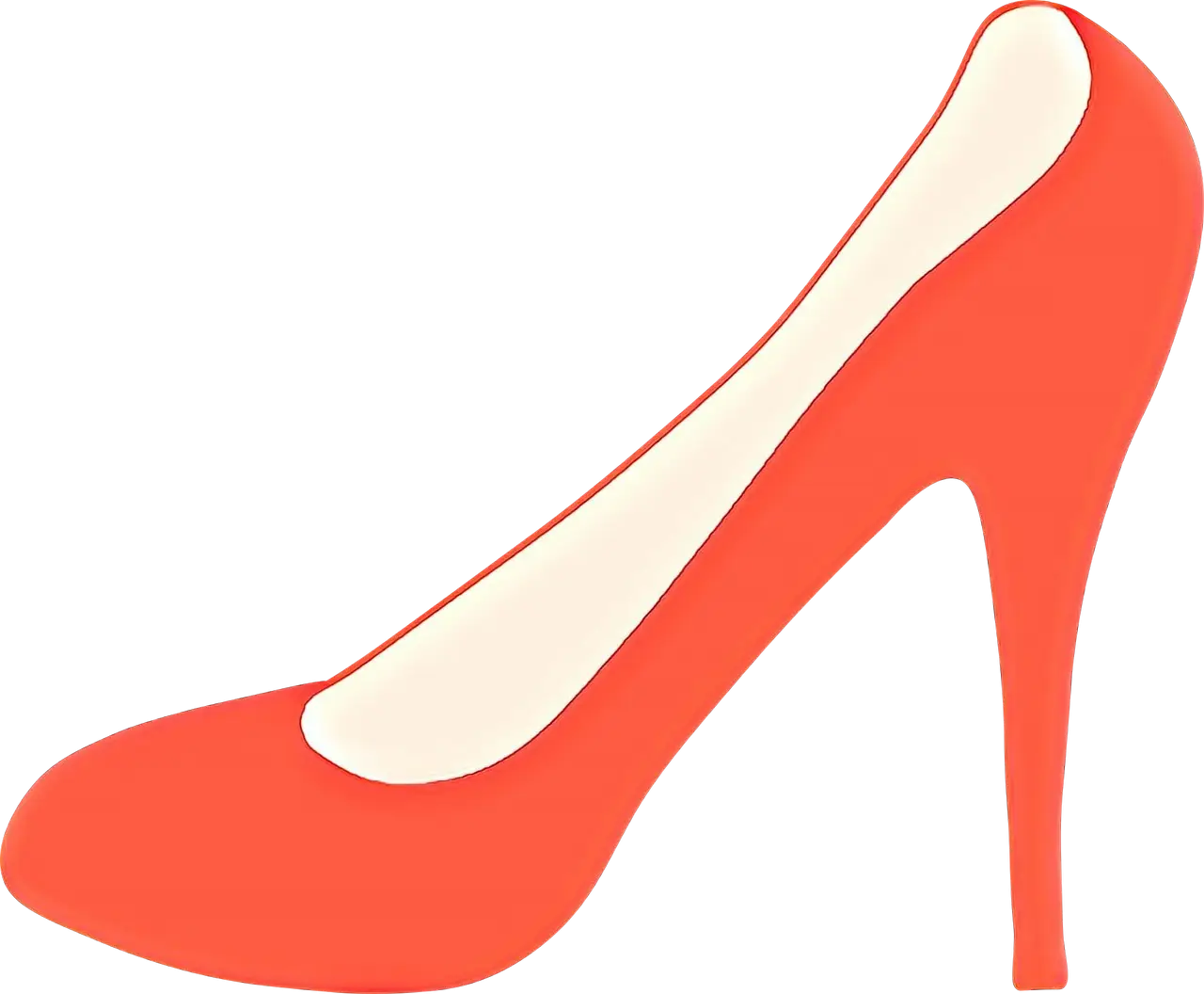 Red High-Heeled Fashion Shoe