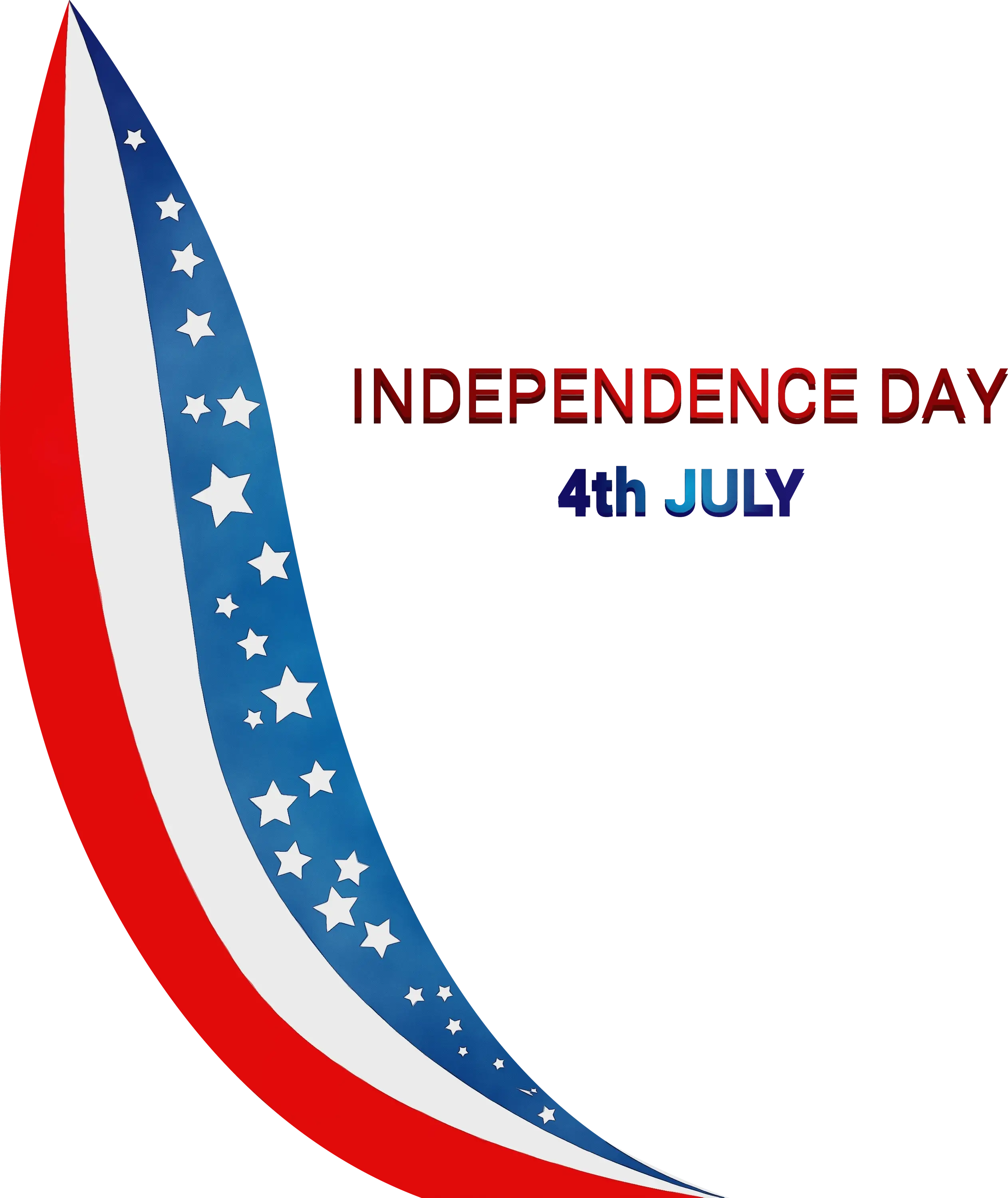 Independence Day 4th of July Ribbon Design