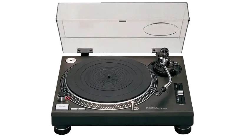Classic Vinyl Record Turntable With Transparent Lid