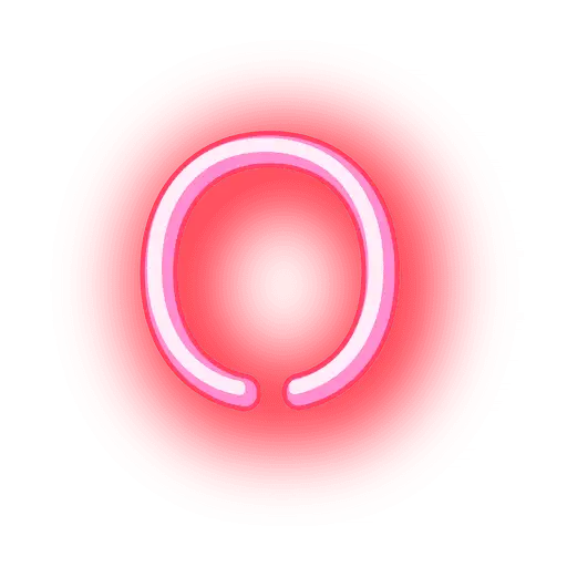 Glowing Red Neon Circle