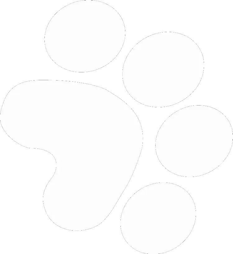White Paw Print Symbol