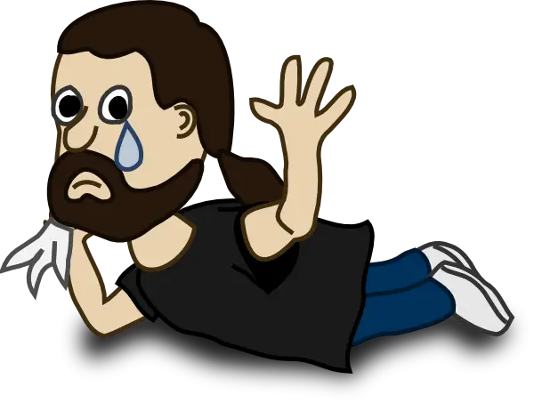 Crying Cartoon Man