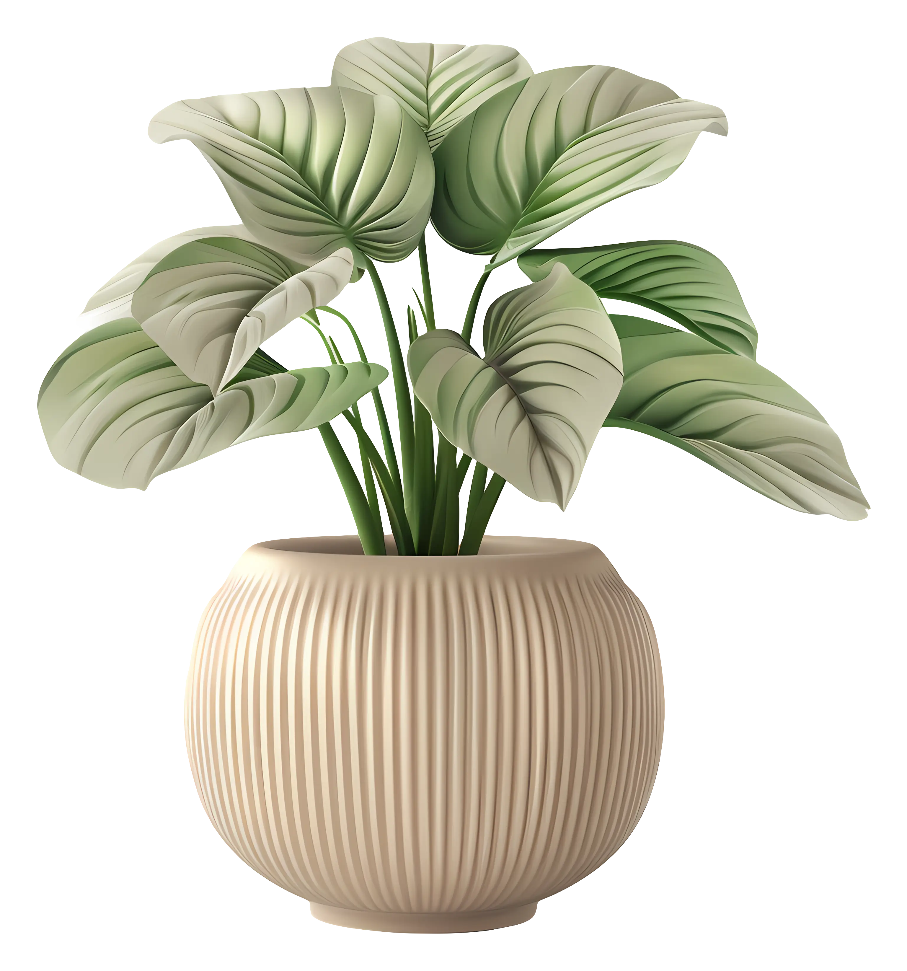 Decorative Potted Plant with Green Leaves