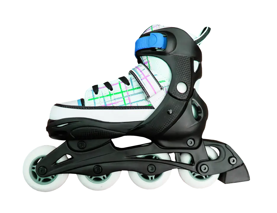 Modern Inline Skate with Plaid Design