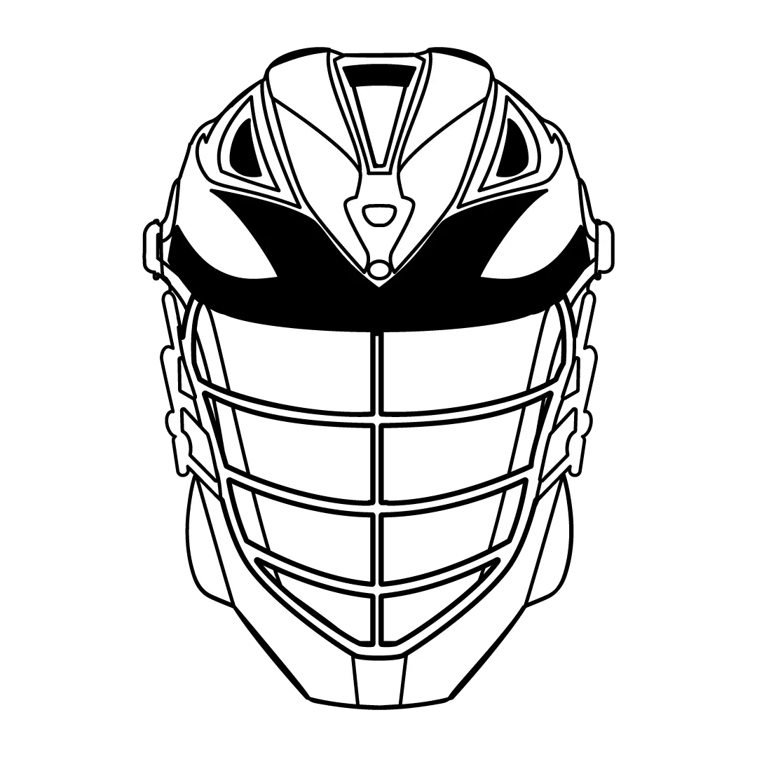 Outline of Lacrosse Helmet for Sports Equipment