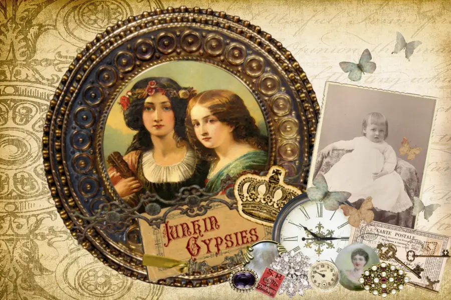 Vintage Collage with Antique Portraits