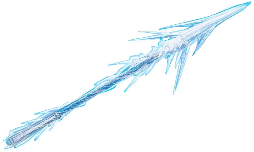 Sharp Ice Spear with Frozen Design