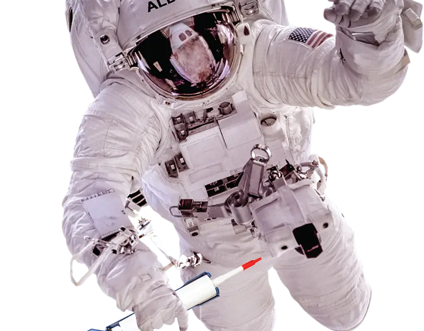 Astronaut in Space Suit Exploring the Galaxy