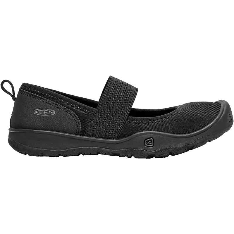 Black Shoe with Strap for Comfortable Walking