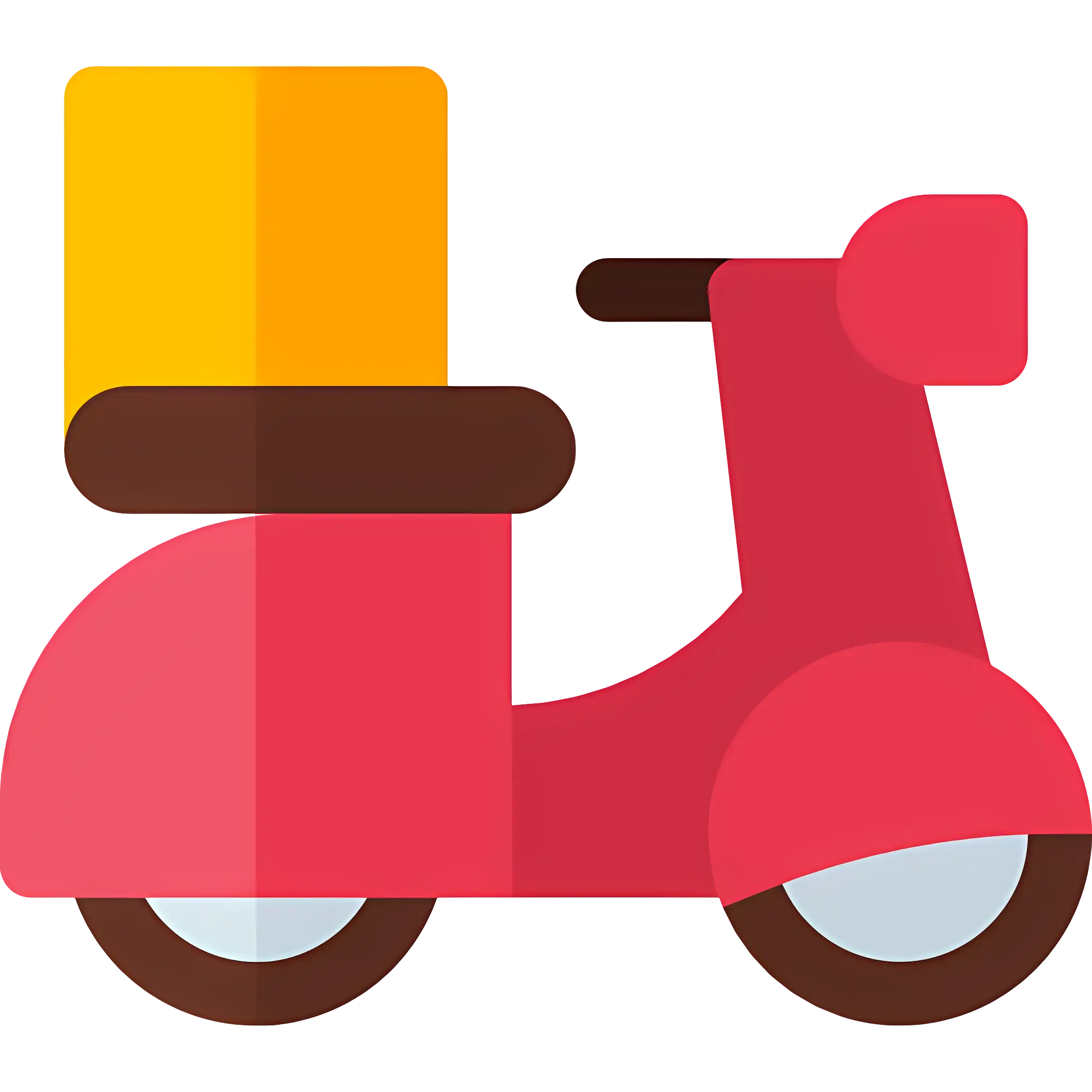 Red Scooter with Delivery Box
