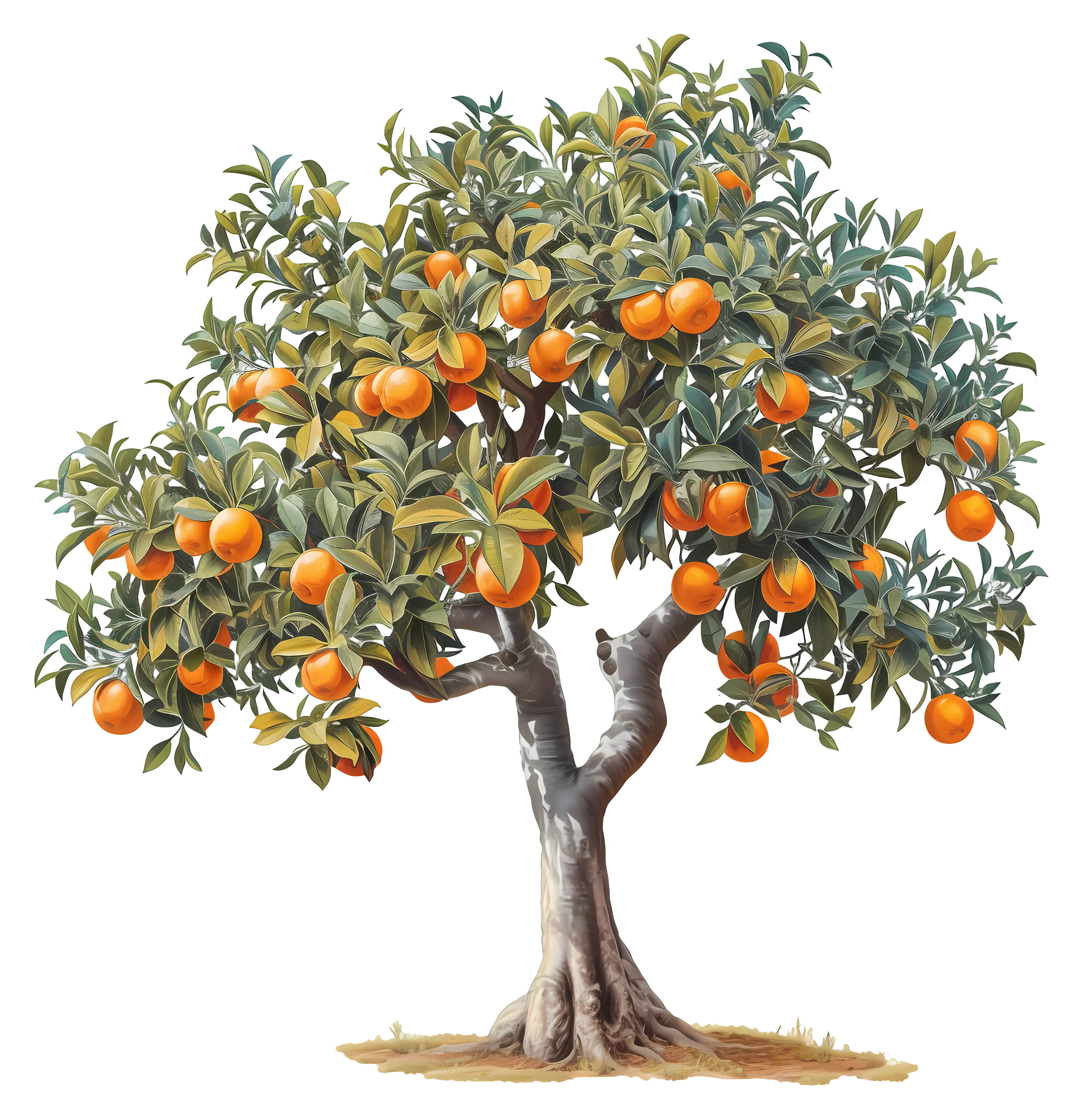 Orange Tree with Fruits