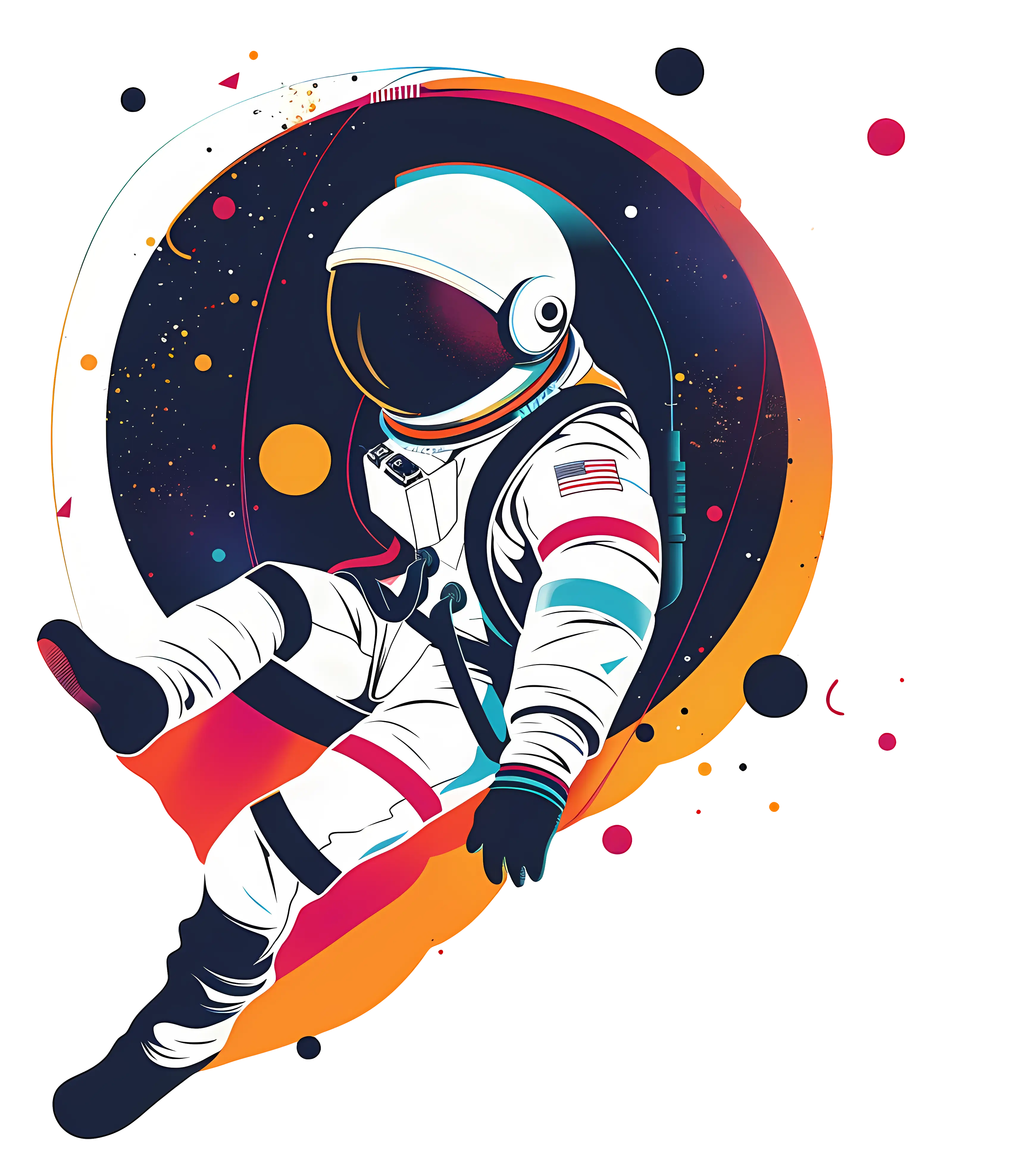 Astronaut Floating in Space