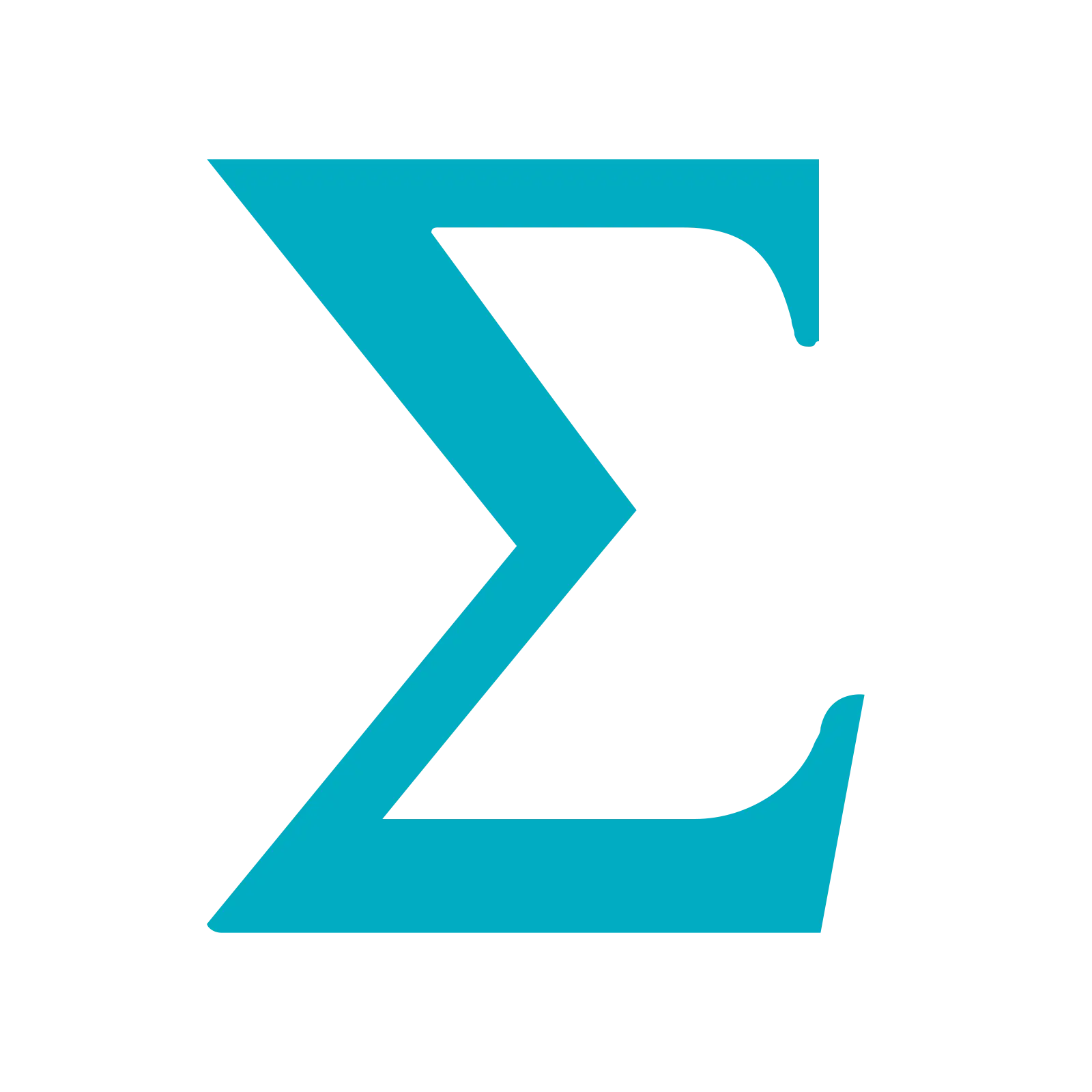 Blue Sigma Mathematical Symbol